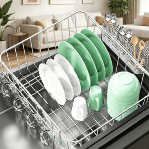 Telescopic Stainless Steel In-Sink Dish Rack (Rust-Resistant Design) — Includes Cup Holders