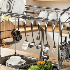 Professional-Grade Over-the-Sink Dish Rack — Extra-Thick, Durable Kitchen Organizer